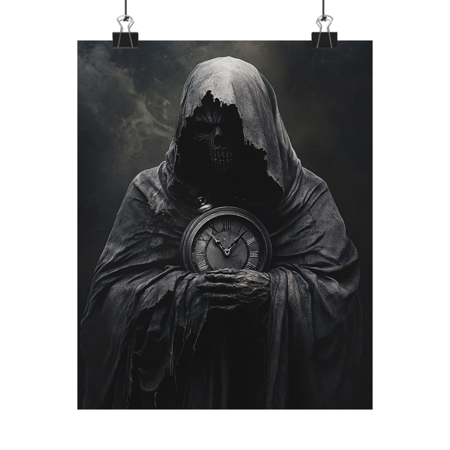 Gothic Grim Reaper Poster | Dark Art Home Decor | Matte Vertical Print