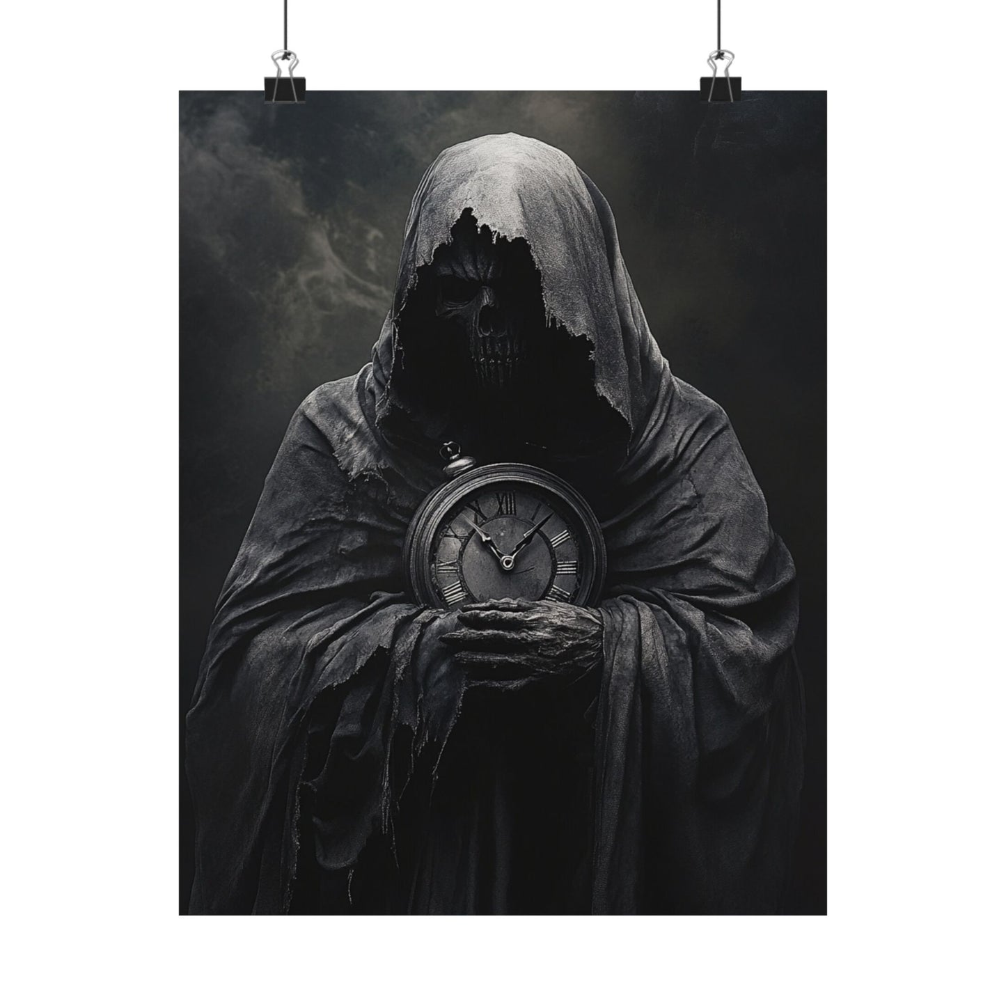Gothic Grim Reaper Poster | Dark Art Home Decor | Matte Vertical Print