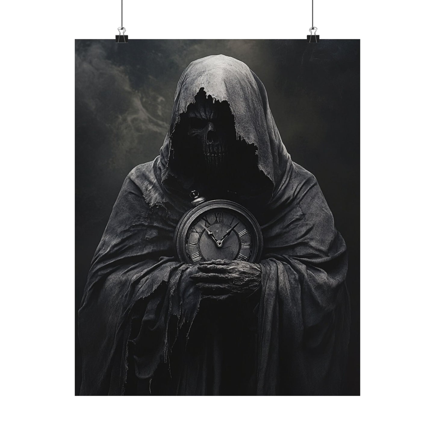 Gothic Grim Reaper Poster | Dark Art Home Decor | Matte Vertical Print