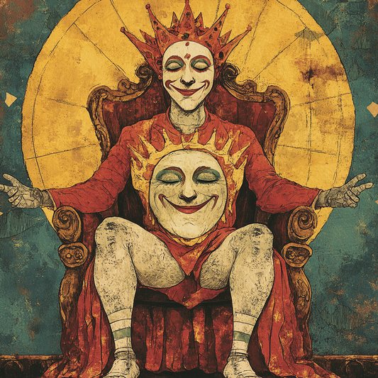 Ai King Jester on Throne - Whimsical Matte Vertical Posters