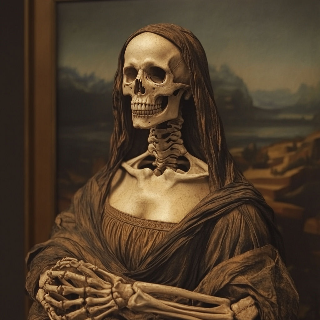 Gothic Matte Vertical Poster - Skeleton Art for Home Decor