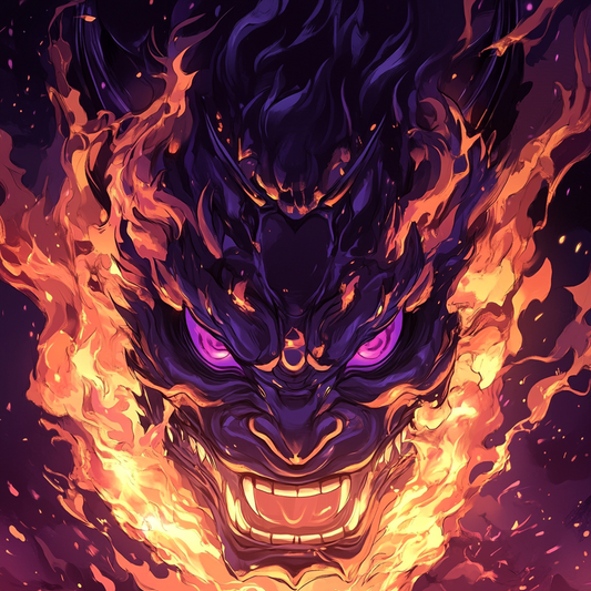 Fiery Dragon Art Vertical Poster - Matte Wall Decor for Anime & Fantasy Lovers