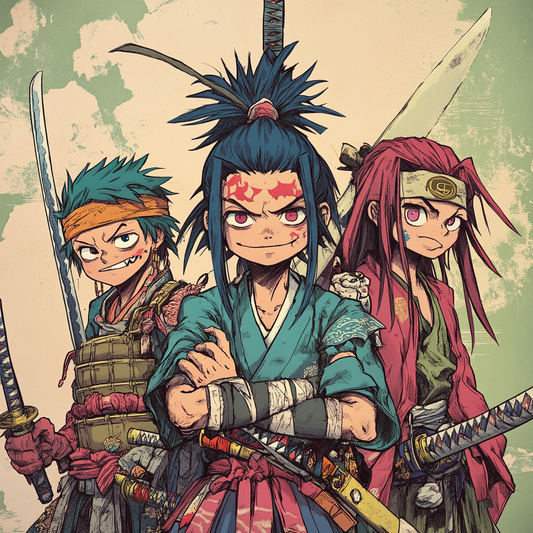 Anime Warrior Vertical Poster - Matte Wall Art for Gaming Room Decor