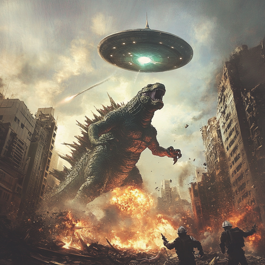 Kaiju Matte Vertical Poster - Epic Sci-Fi Wall Art for Fans