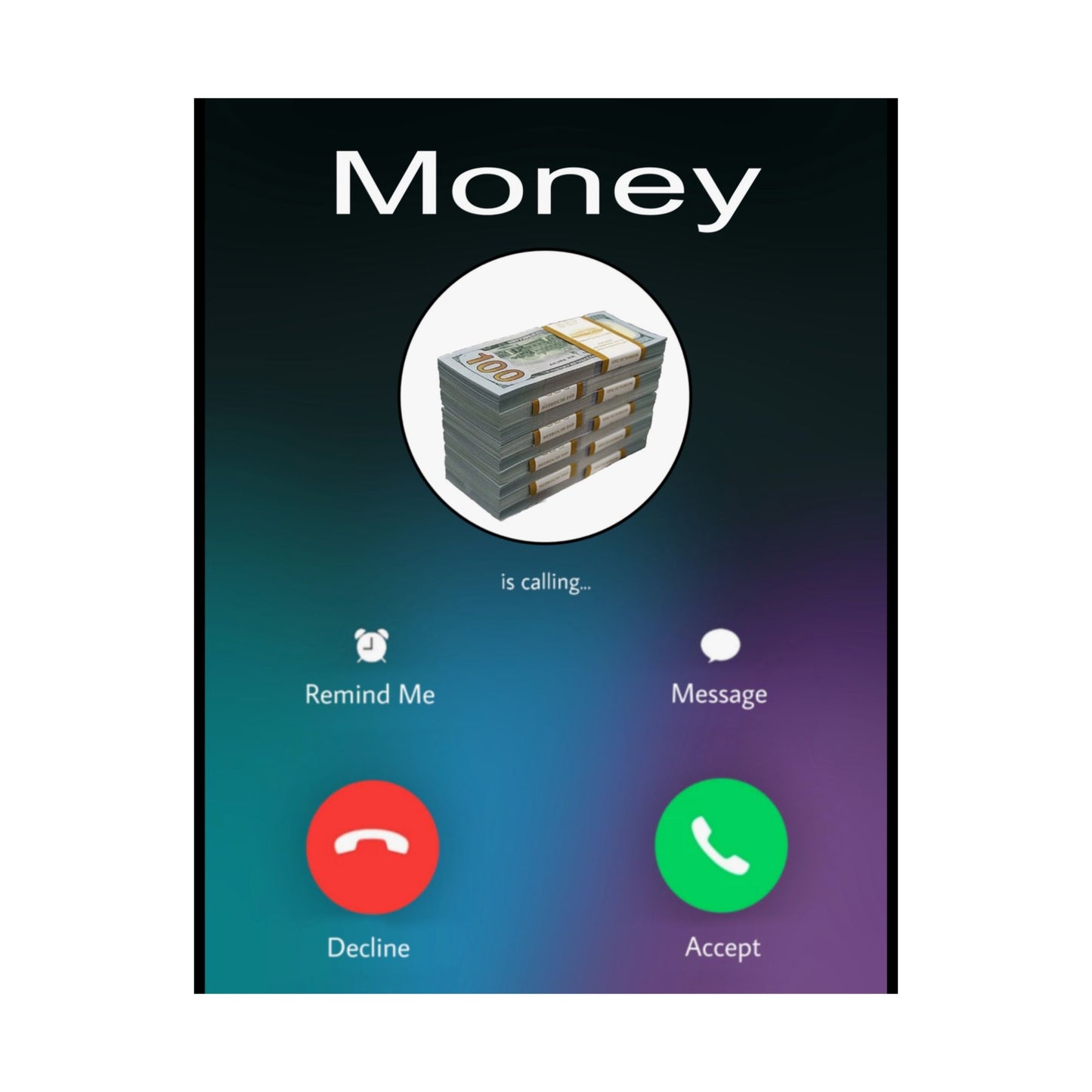 Money Calling #2 Matte Vertical Poster